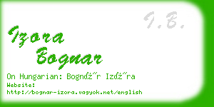 izora bognar business card